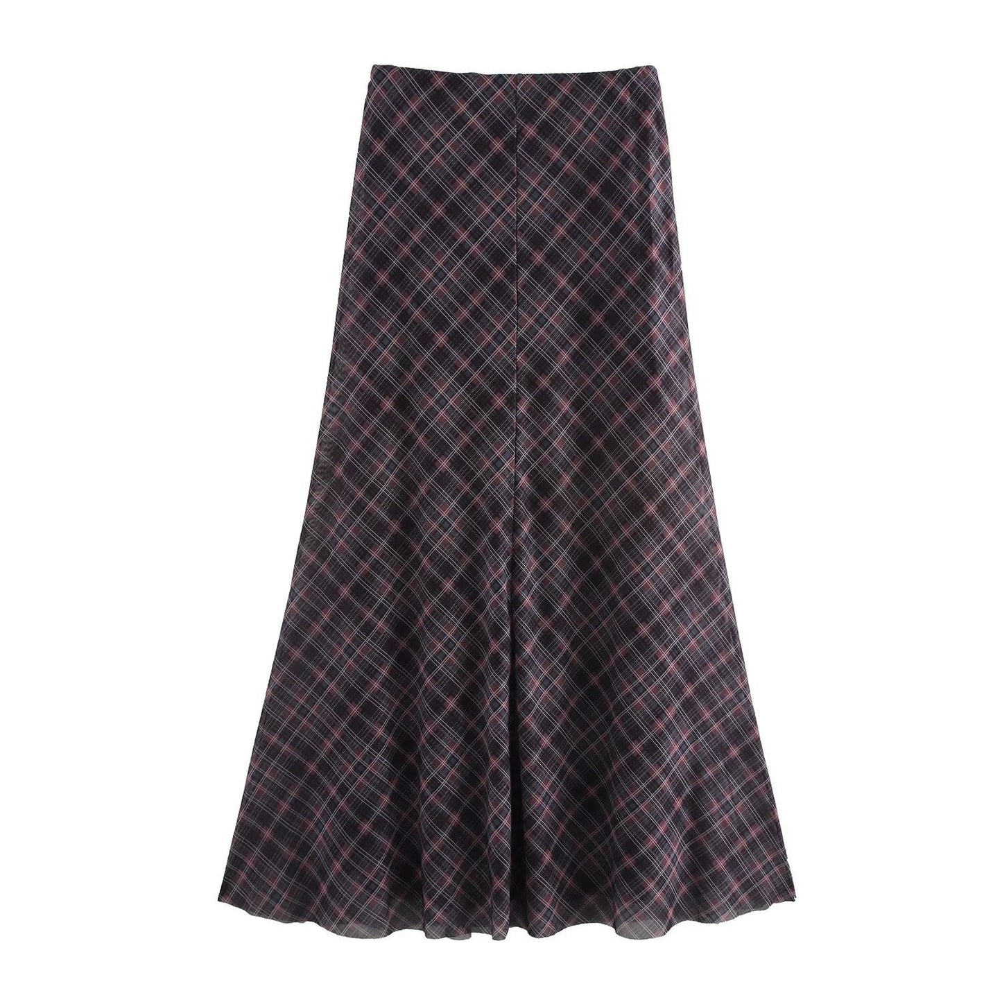 Slimming Plaid Silk Skirt – dreamy soulmate streetwear | same ANTHEM.