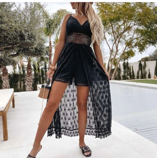 Sling Stitching Casual Jumpsuit – Fairytale Streetwear for Soulmates | same ANTHEM - Black / L - Dress