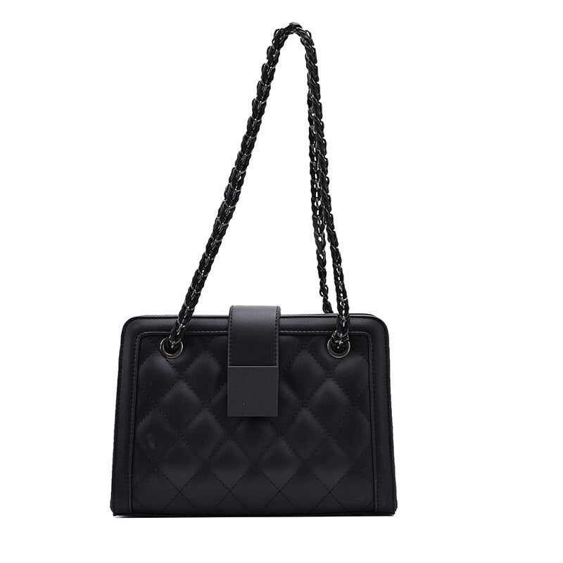 Small Black PU Leather Chain Bag | Soulmate Streetwear by same ANTHEM.