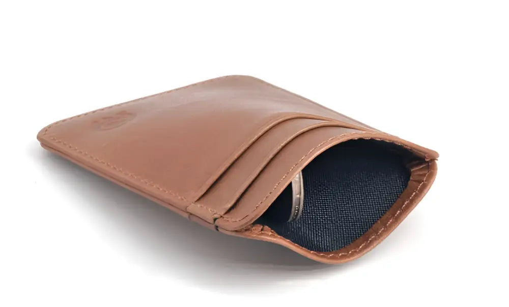 Small Card Case – Casual Cool Cowhide Card Holder | same ANTHEM - Vintage Oil Wax Brown
