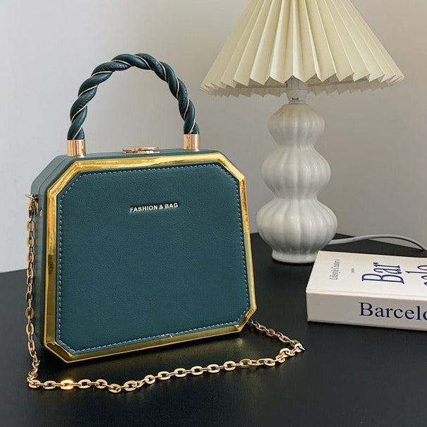Small Square Chain Crossbody Bag | same ANTHEM. Soulmate Streetwear - Dark green / 18*7*15
