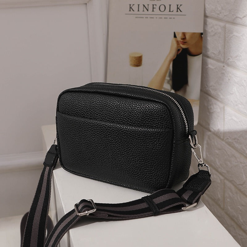 Small Square PU Crossbody Bag | same ANTHEM. Soulmate Streetwear - Black