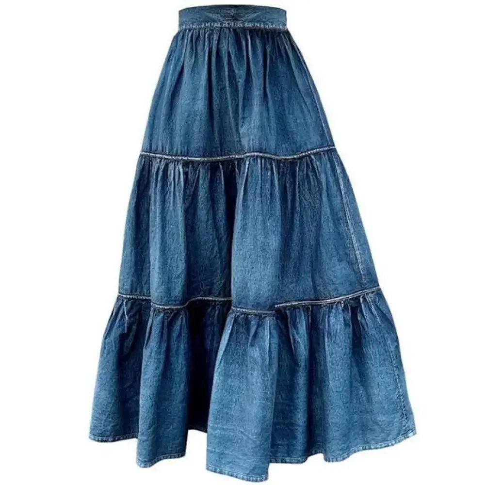 Smocked Denim Ball Gown Skirt – same ANTHEM | Soulmate Streetwear for Dreamers & Friends