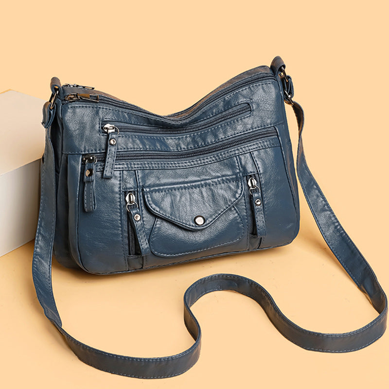 Soft Leather Large Capacity Shoulder Bag | same ANTHEM