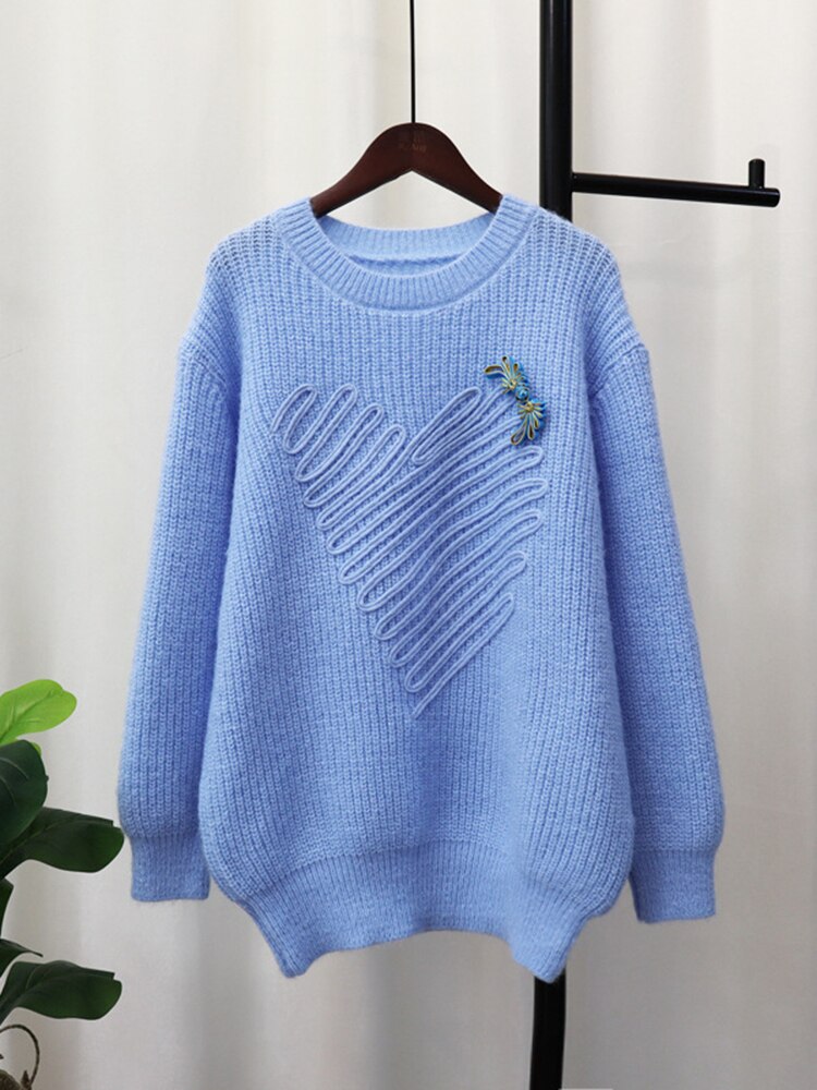 Soft Waxy Japanese Knitwear Sweater – Dreamy Soulmate Streetwear | same ANTHEM - Blue / One Size