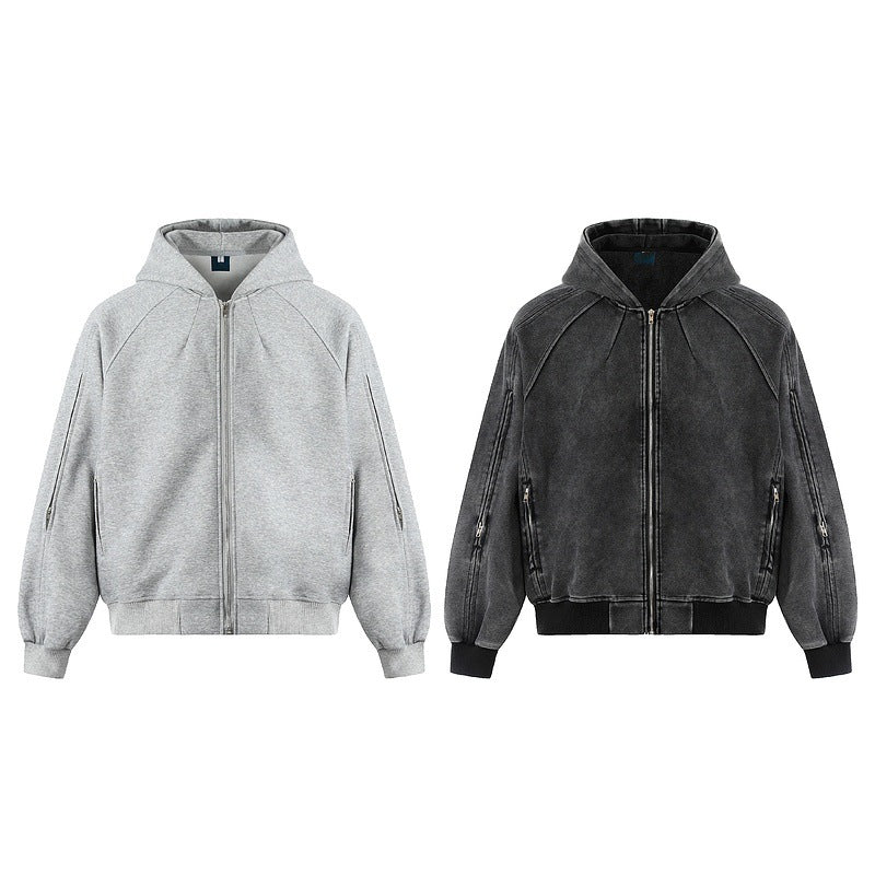Solid Color Cardigan Hoodie for Men | same ANTHEM.