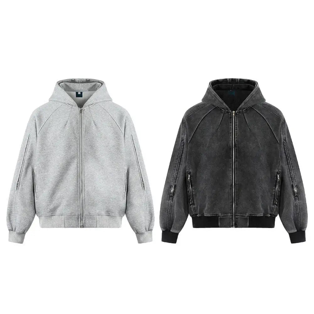 Solid Color Cardigan Hoodie for Men | same ANTHEM.