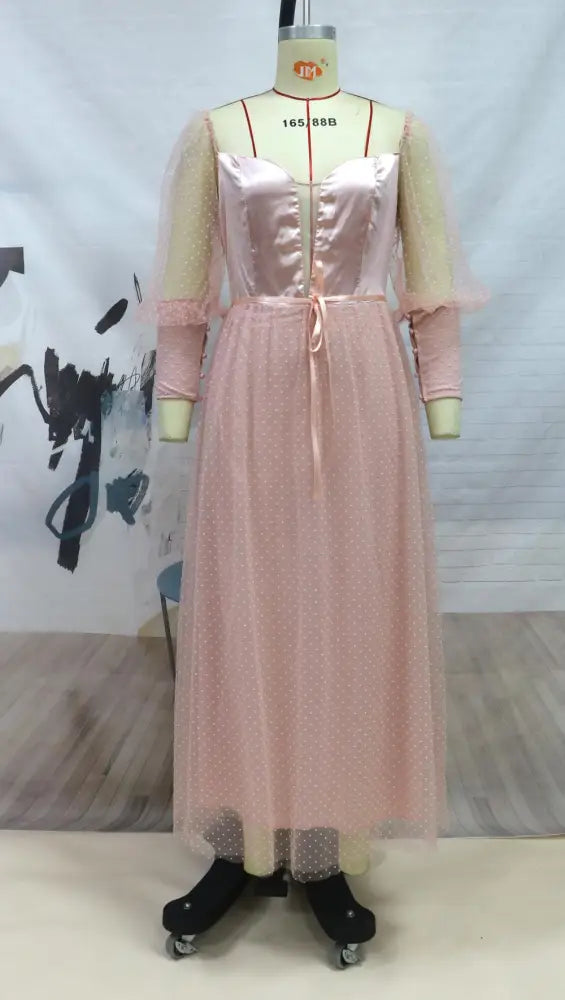 Solid Color Mid-Waist Long-Sleeved Open-Back Dress | Diva & Princess Style | Same Anthem