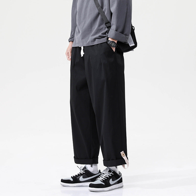 Solid Color Versatile Drape Pants – Casual Hip Hop Loose Pants | Same Anthem - Black / 2XL - Pants