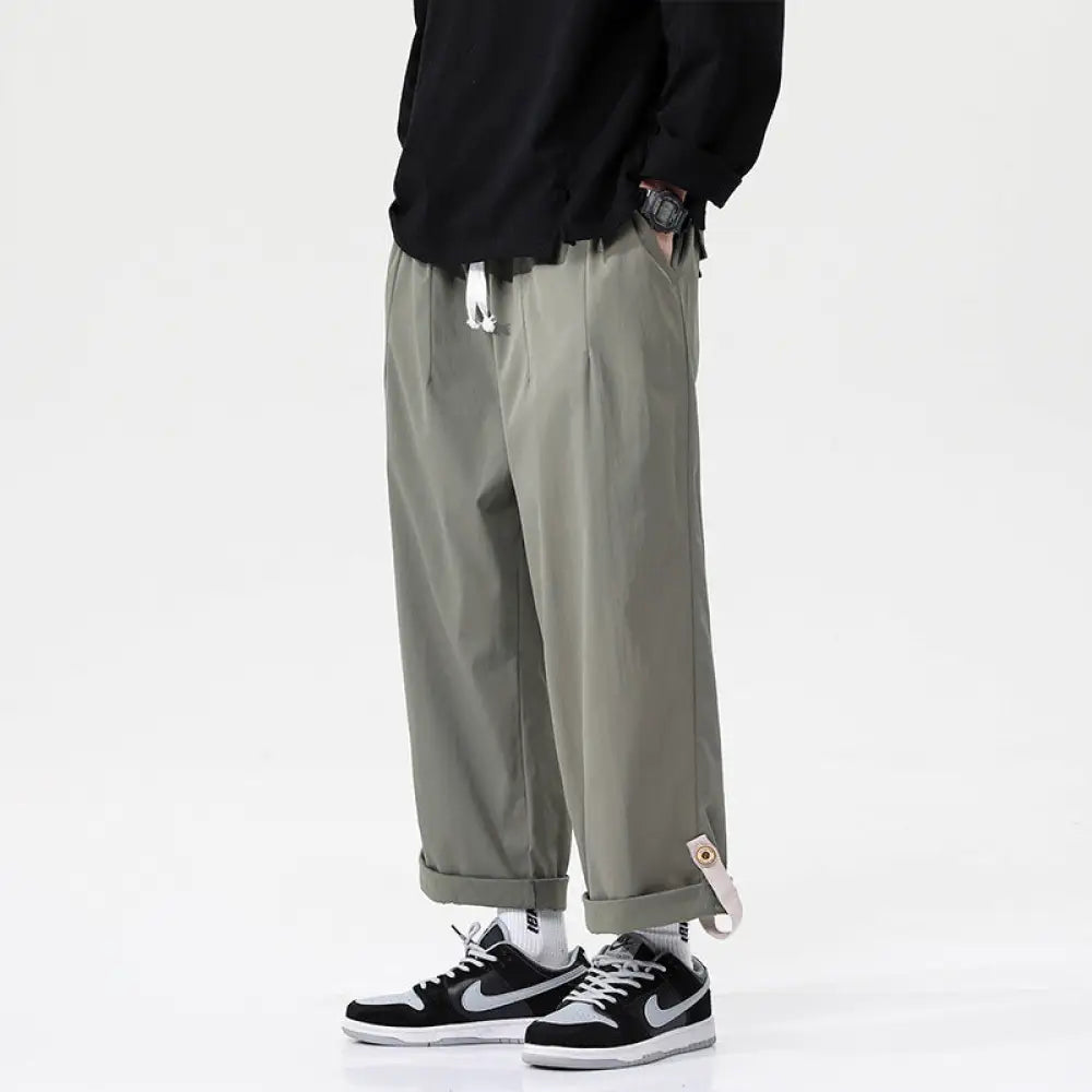Solid Color Versatile Drape Pants – Casual Hip Hop Loose Pants | Same Anthem - Green / 2XL - Pants