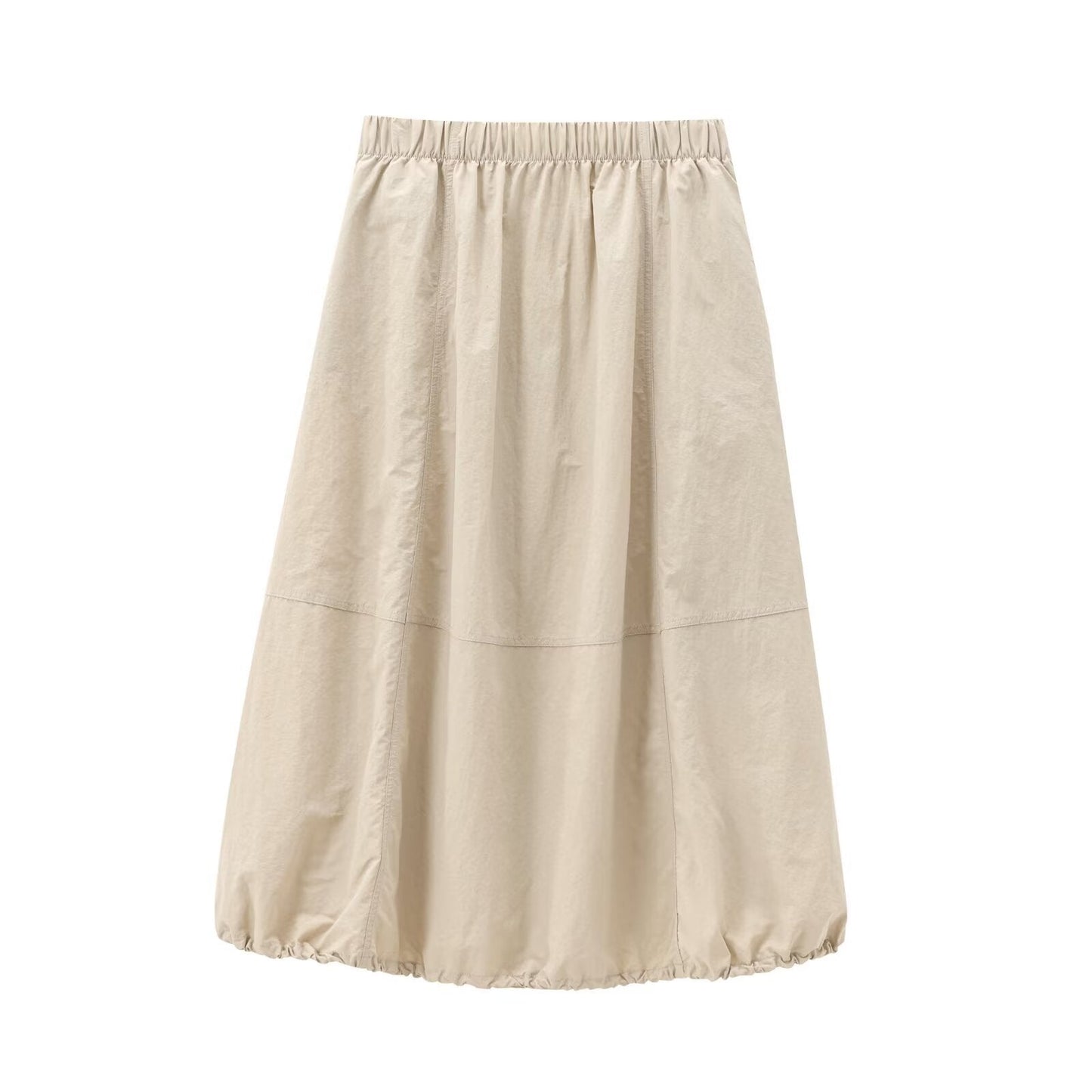 Solid Midi Skirt – Streetwear Minimalism for Soulmates | same ANTHEM - Apricot color / XS