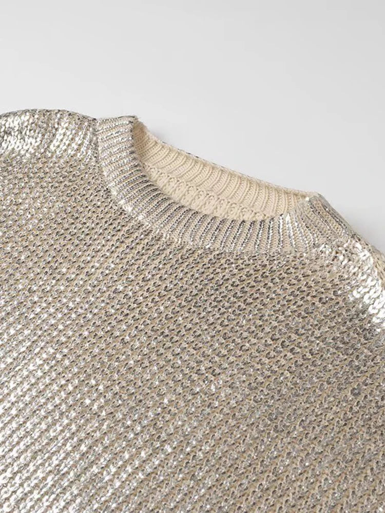 Solid Sequin Design Sweater – dreamy chic streetwear | same ANTHEM.