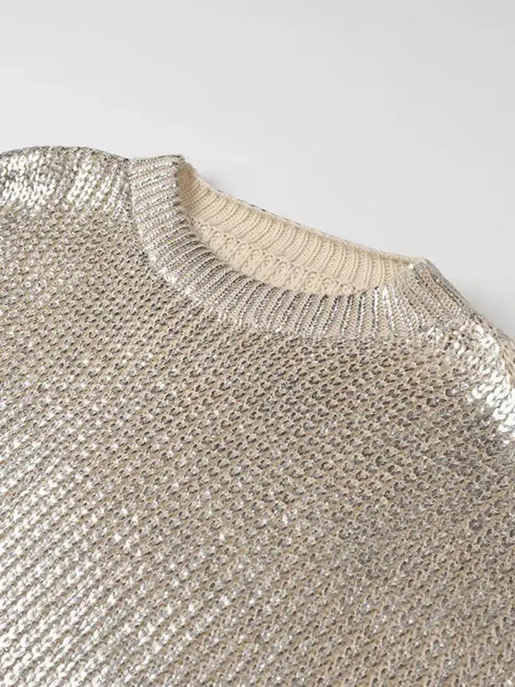 Solid Sequin Design Sweater – dreamy chic streetwear | same ANTHEM.