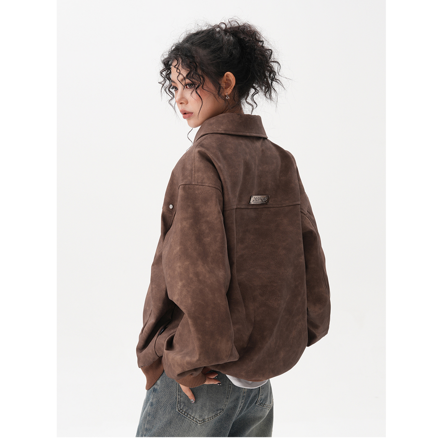 Soulmate Retro Brown Couple Coat - Loose Maillard Jacket for Lovers Friends & Twin Flames