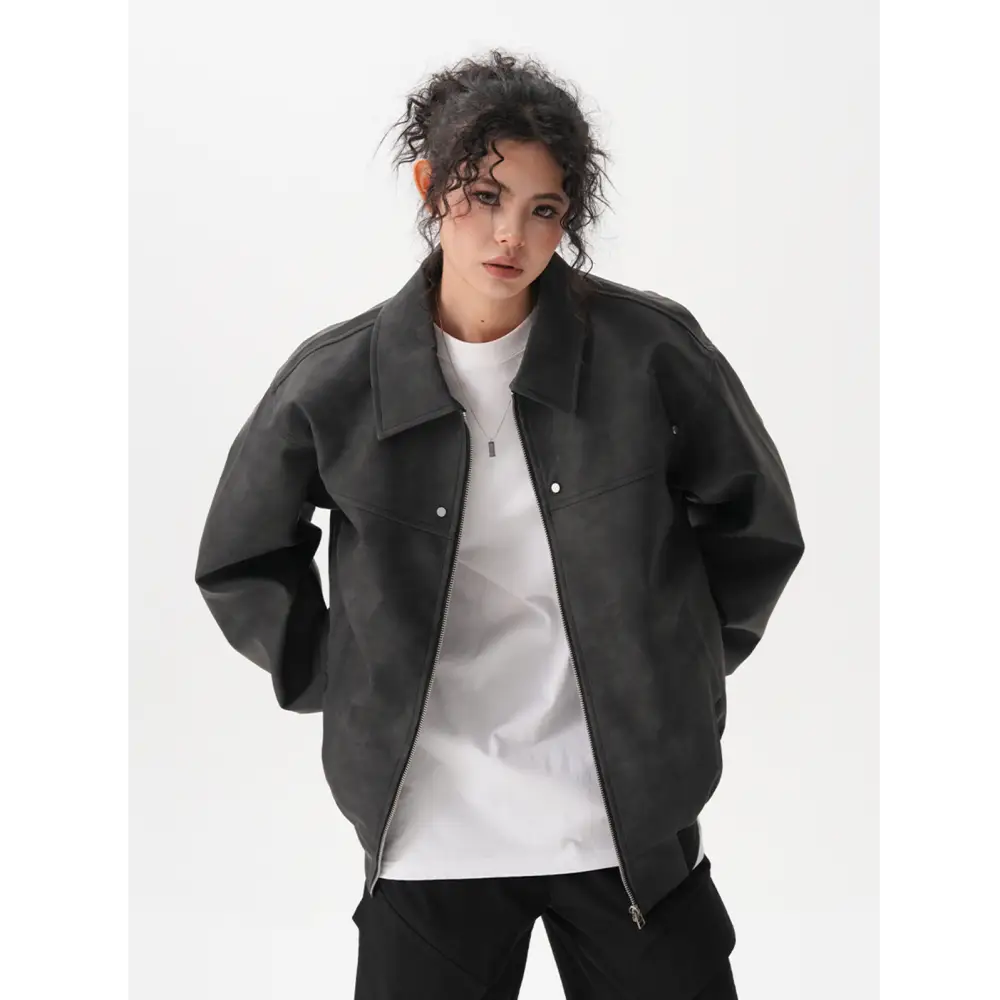Soulmate Retro Brown Couple Coat - Loose Maillard Jacket for Lovers Friends & Twin Flames