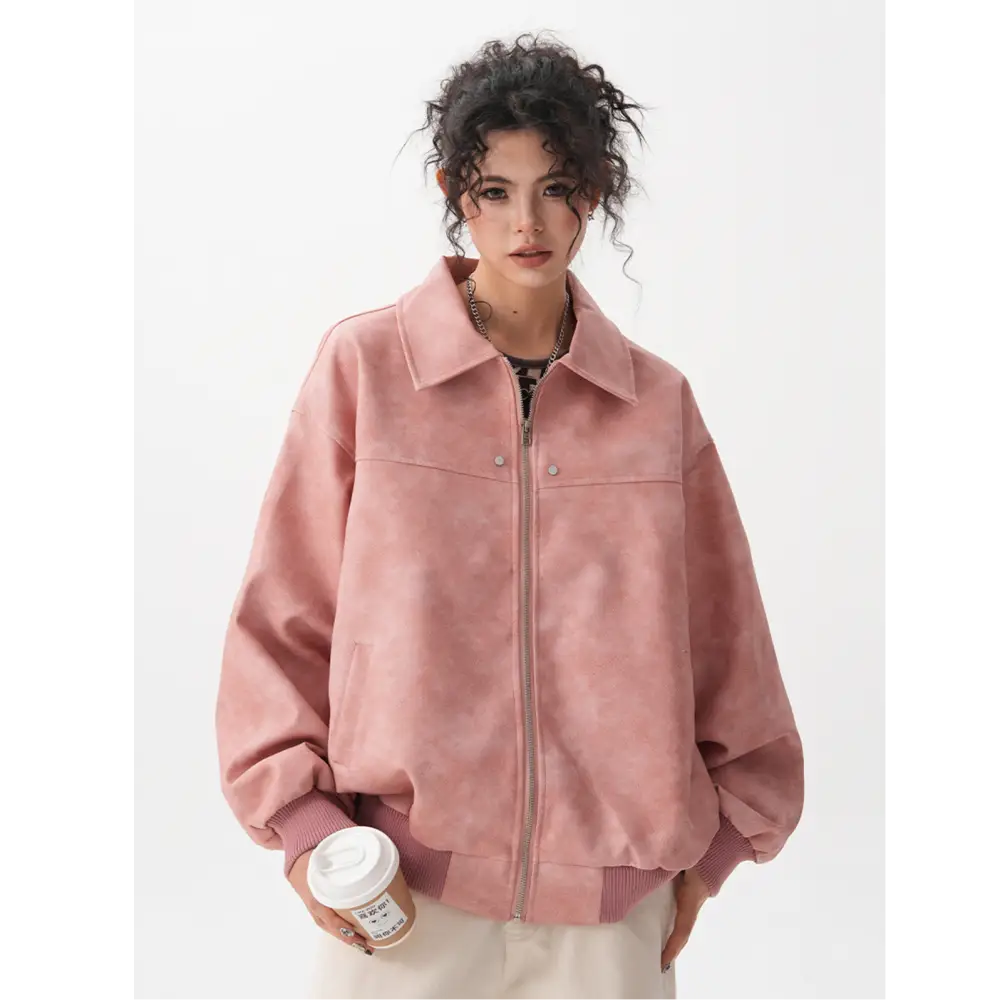 Soulmate Retro Brown Couple Coat - Loose Maillard Jacket for Lovers Friends & Twin Flames