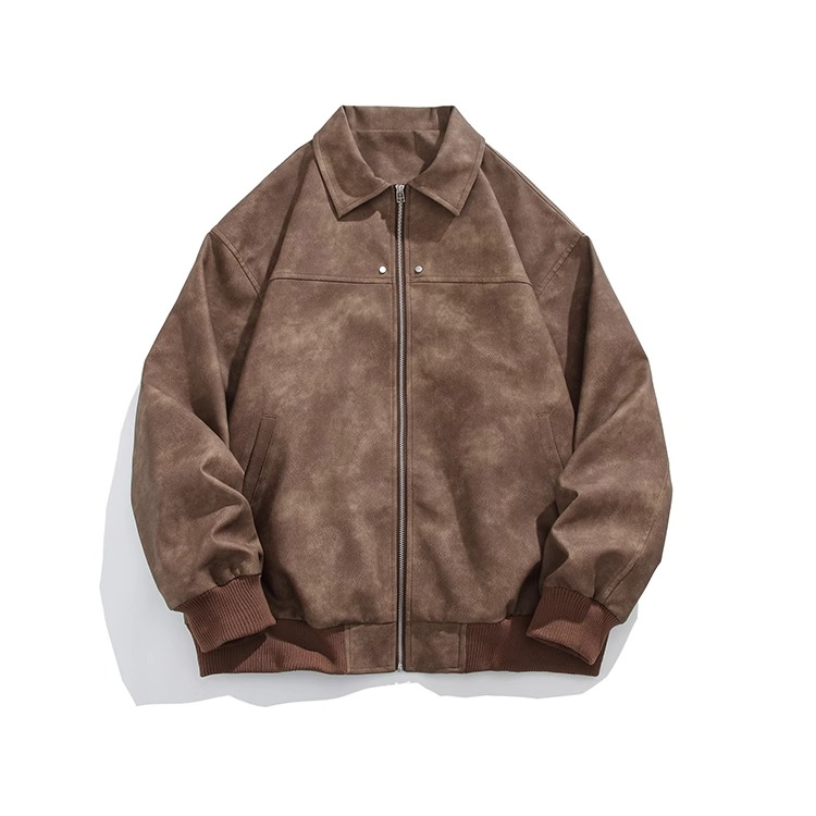 Soulmate Retro Brown Couple Coat - Loose Maillard Jacket for Lovers Friends & Twin Flames