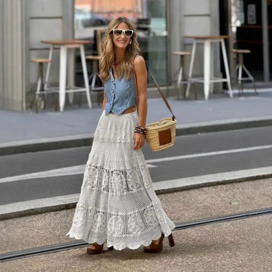 Soulmate Skirt - Romantic A-Line Crochet Lace Skirt for Lovers & Friends | Wear Your Story - Skirt