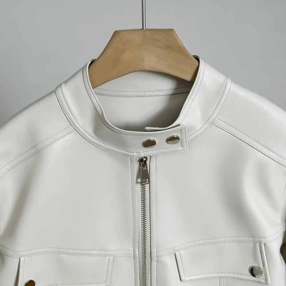 Soulmate Slimming Leather Coat – Spring & Autumn Casual