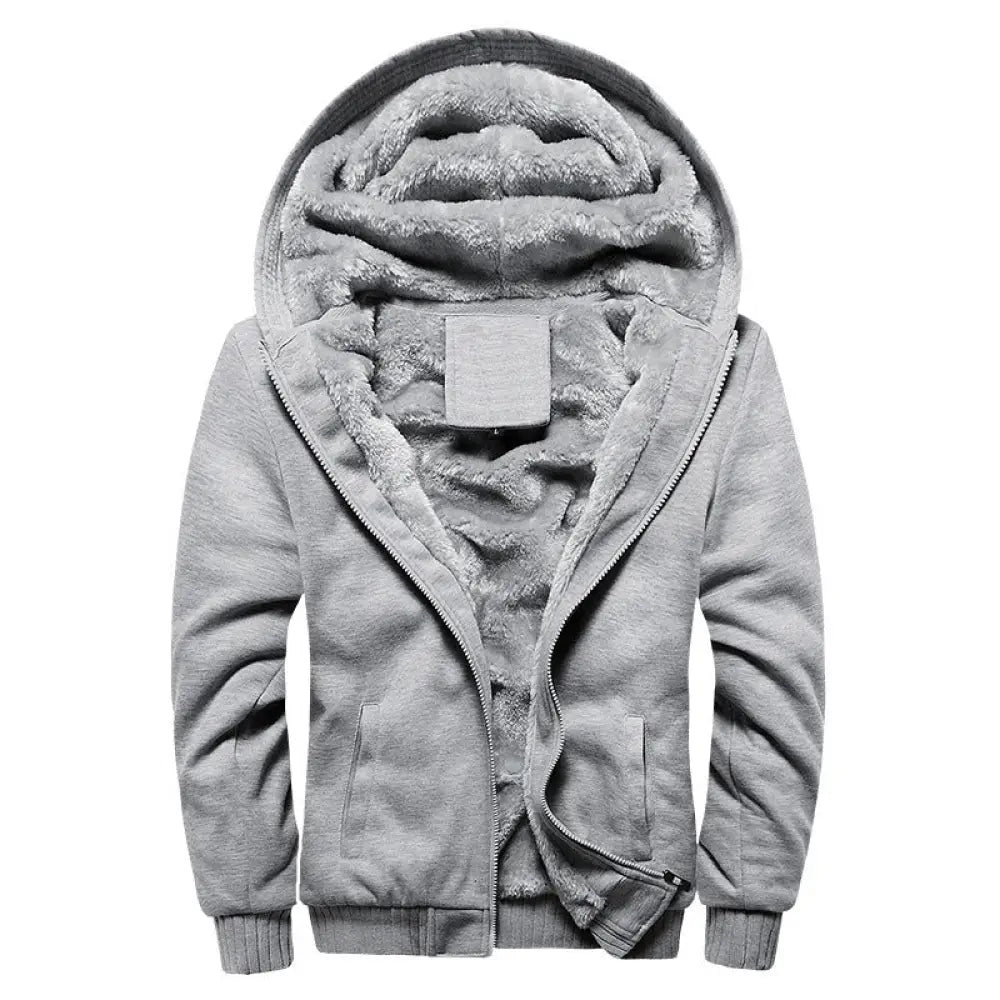 Soulmate Streetwear Men’s Velvet Hoodie – Korean Baseball Jacket same ANTHEM. - Grey / S