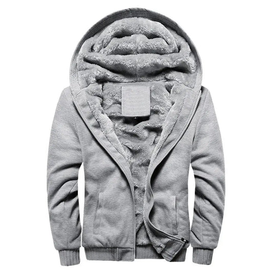 Soulmate Streetwear Men’s Velvet Hoodie – Korean Baseball Jacket same ANTHEM. - Grey / S