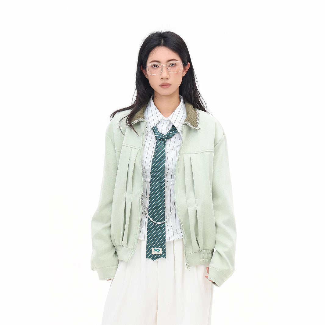 Splicing Collar Suede Jacket Women – Soulmate Streetwear | same ANTHEM.