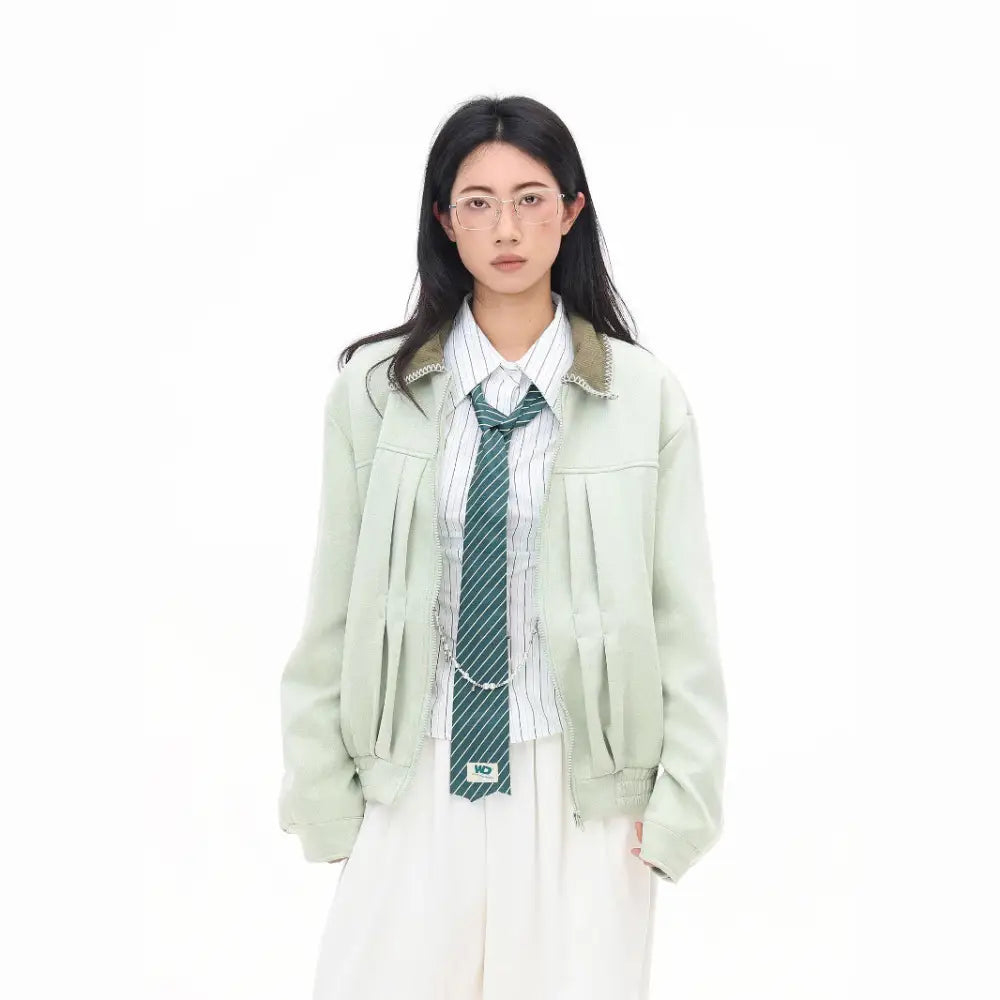 Splicing Collar Suede Jacket Women – Soulmate Streetwear | same ANTHEM.