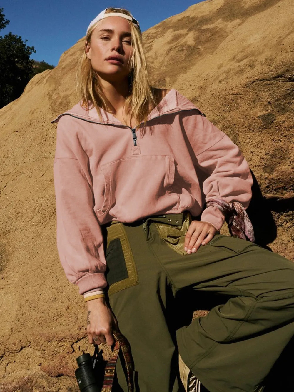 Sports Hoodie Jacket – Casual Chic Streetwear for Women | same ANTHEM - Dusty Pink / M