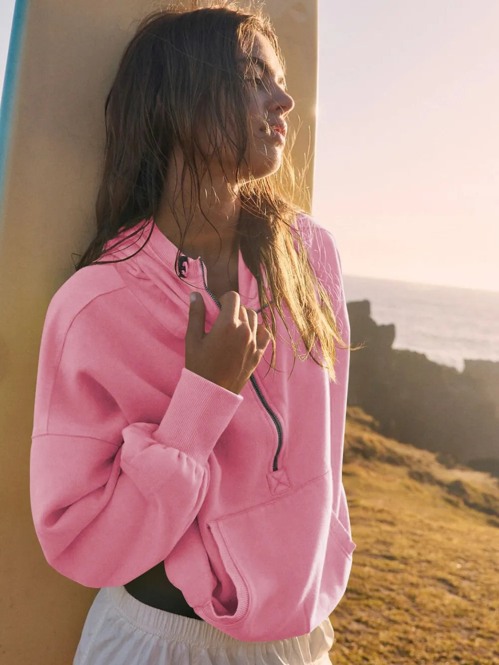 Sports Hoodie Jacket – Casual Chic Streetwear for Women | same ANTHEM - Pink / M
