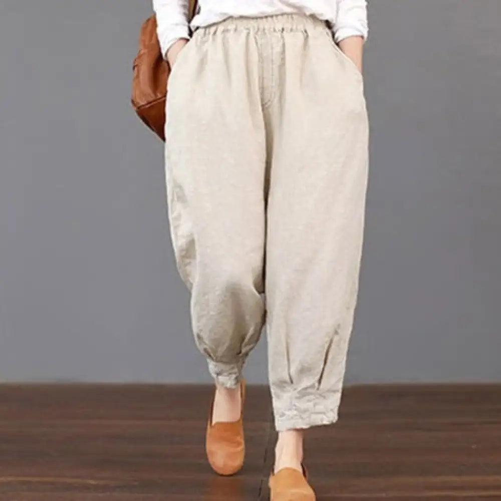 Spring Summer Casual Cotton Linen Pants – Chic & Loose | same ANTHEM - Pants