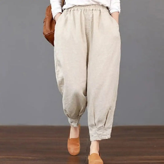 Spring Summer Casual Cotton Linen Pants – Chic & Loose | same ANTHEM - Pants