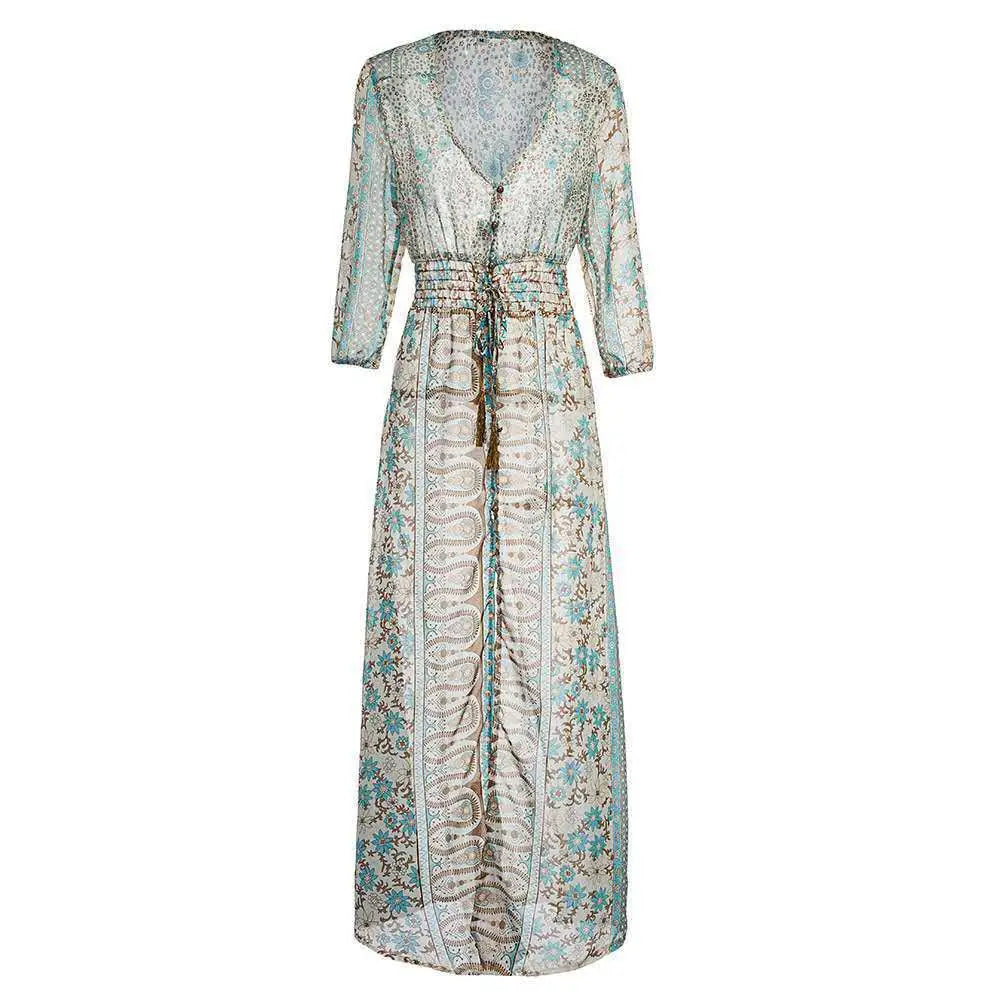 Spring & Summer Dresses for Lovers Friends & Soulmates | Women’s Long Dress | Same Anthem - Brown / 2XL