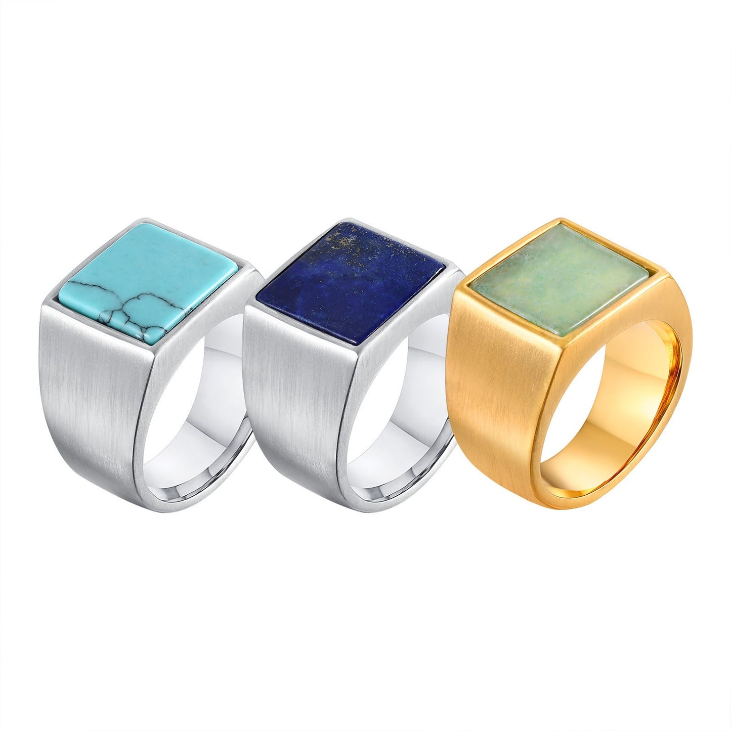 Square Seal Stainless Steel Ring – same ANTHEM. Statement Soulmate Jewelry for Men