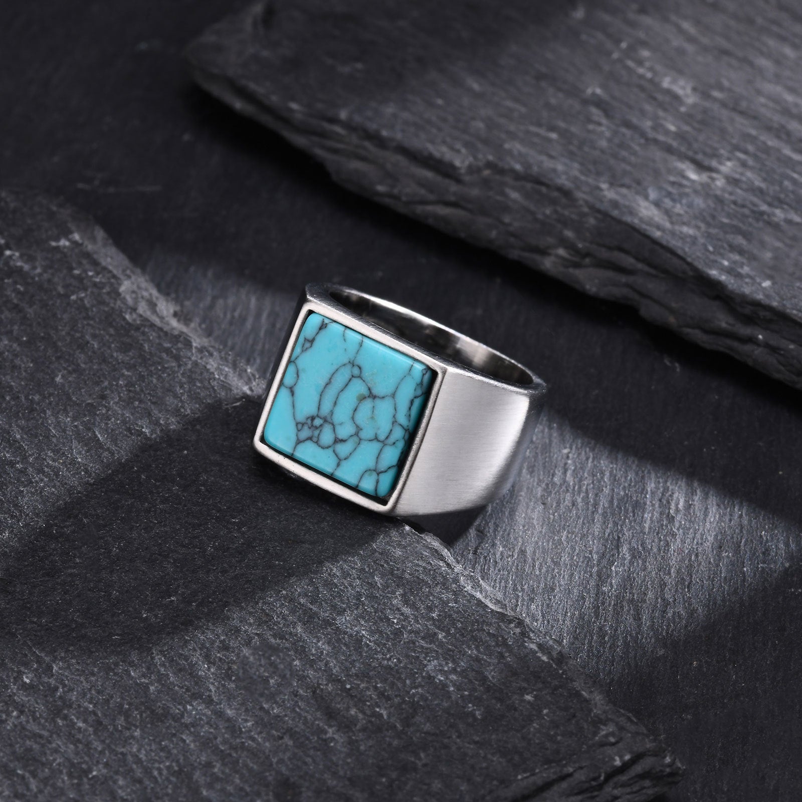 Square Seal Stainless Steel Ring – same ANTHEM. Statement Soulmate Jewelry for Men