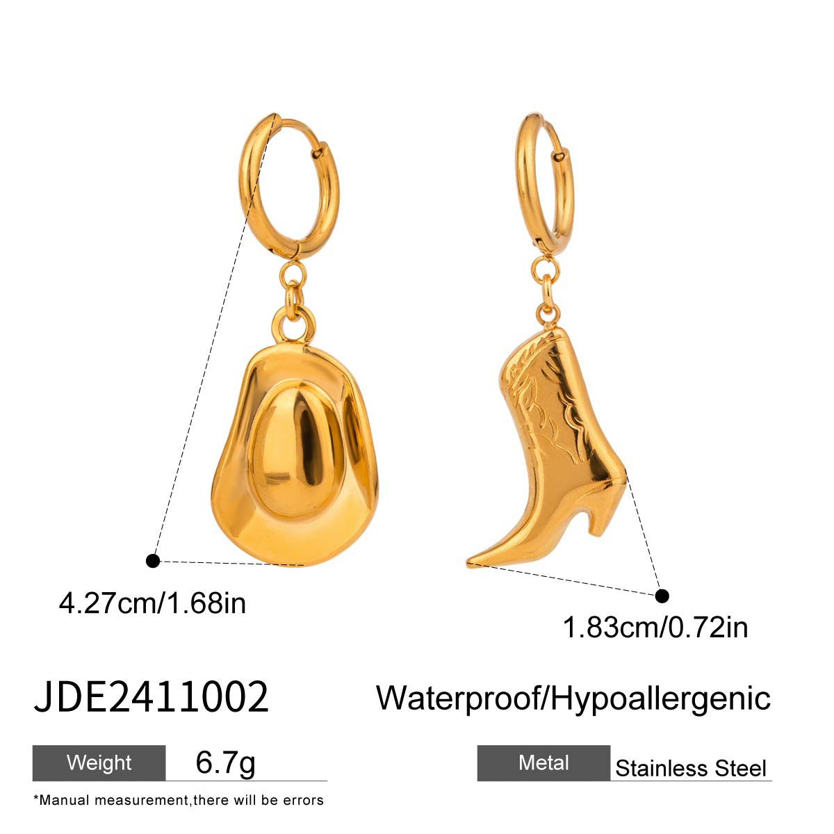 Stainless Steel Denim Necklace | Simple Pendant for Casual Boho Chic Style | same ANTHEM - JDE2411002