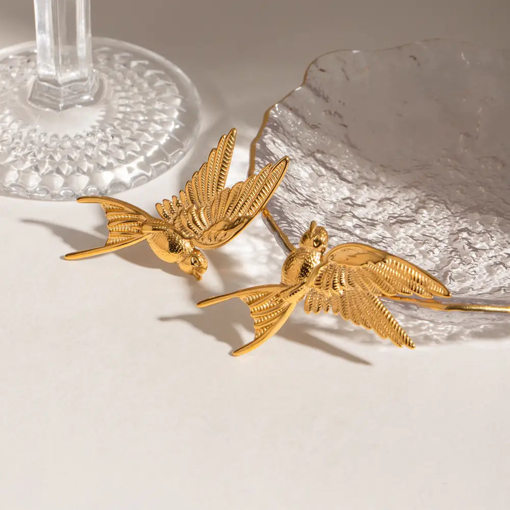 Stainless Steel Peace Dove Earrings Earrings Simple - JDE2410028