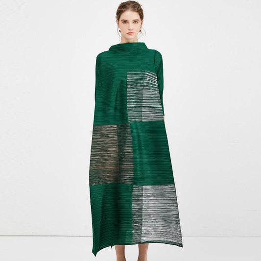 Stand Collar Gilded Loose Dress | same ANTHEM.