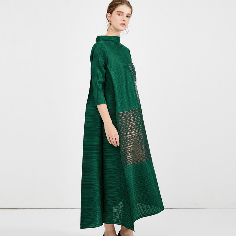 Stand Collar Gilded Loose Dress | same ANTHEM.