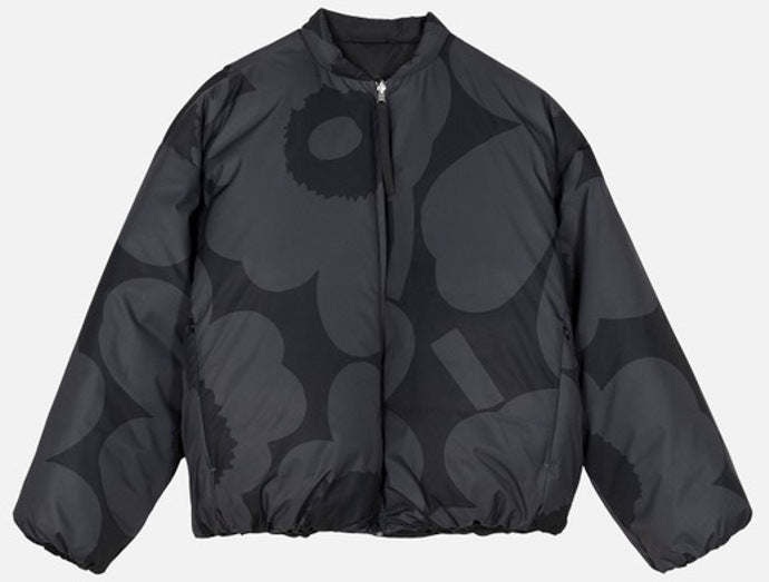 Standing Collar Pilot Jacket – Printed Cotton Chic | same ANTHEM - black / S
