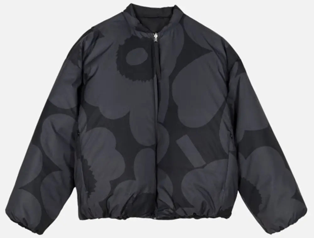 Standing Collar Pilot Jacket – Printed Cotton Chic | same ANTHEM - black / S