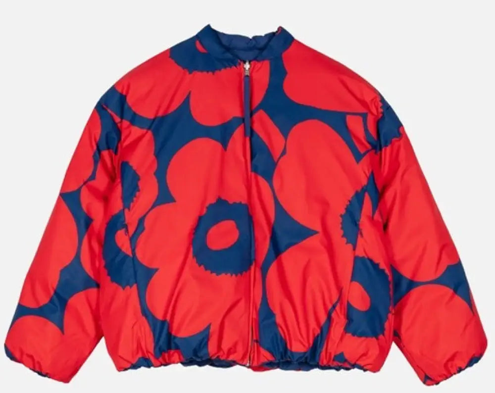 Standing Collar Pilot Jacket – Printed Cotton Chic | same ANTHEM - red / S
