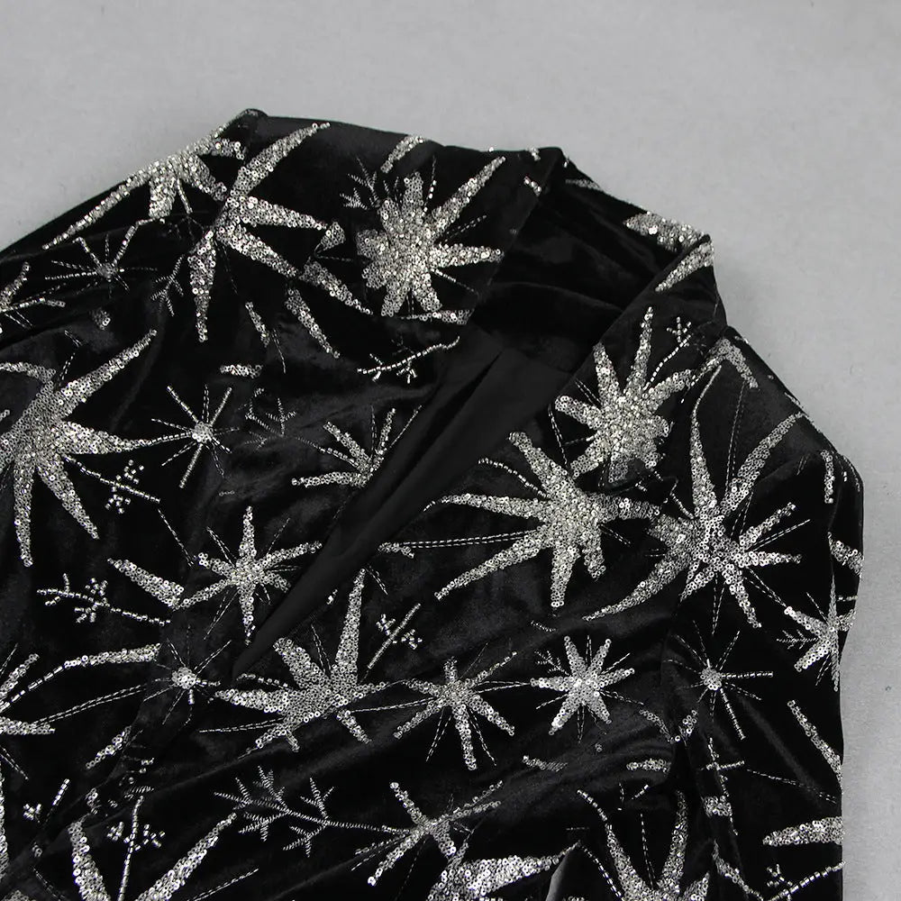 Fashion Women’s Suit Starfish Long Three-piece Suit - Bag