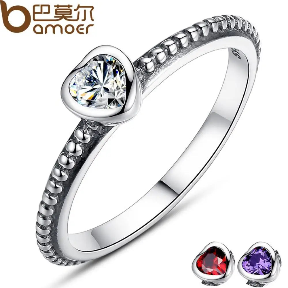 Sterling Silver Love Heart Ring – Women’s Romantic Jewellery | same ANTHEM - PA7107-6