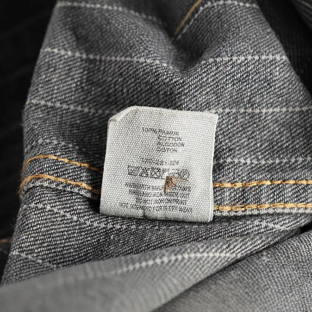 Striped Black & Gray Denim Shirt – Casual Cool Layer for Every Day | same ANTHEM - Shirt