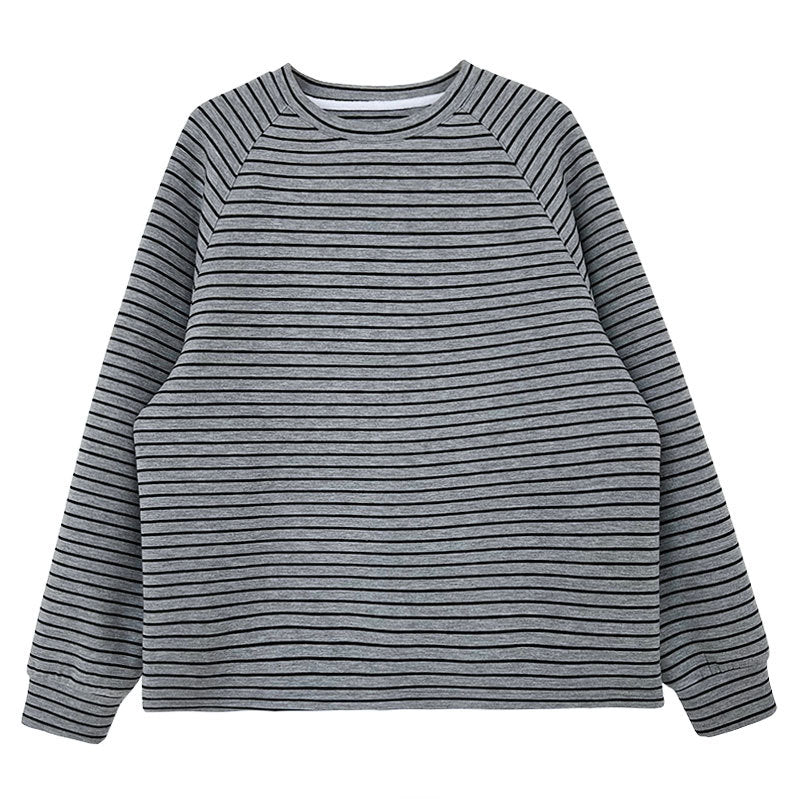 Striped Casual Sweatshirt – same ANTHEM | Dreamy Streetwear for Lovers & Soulmates