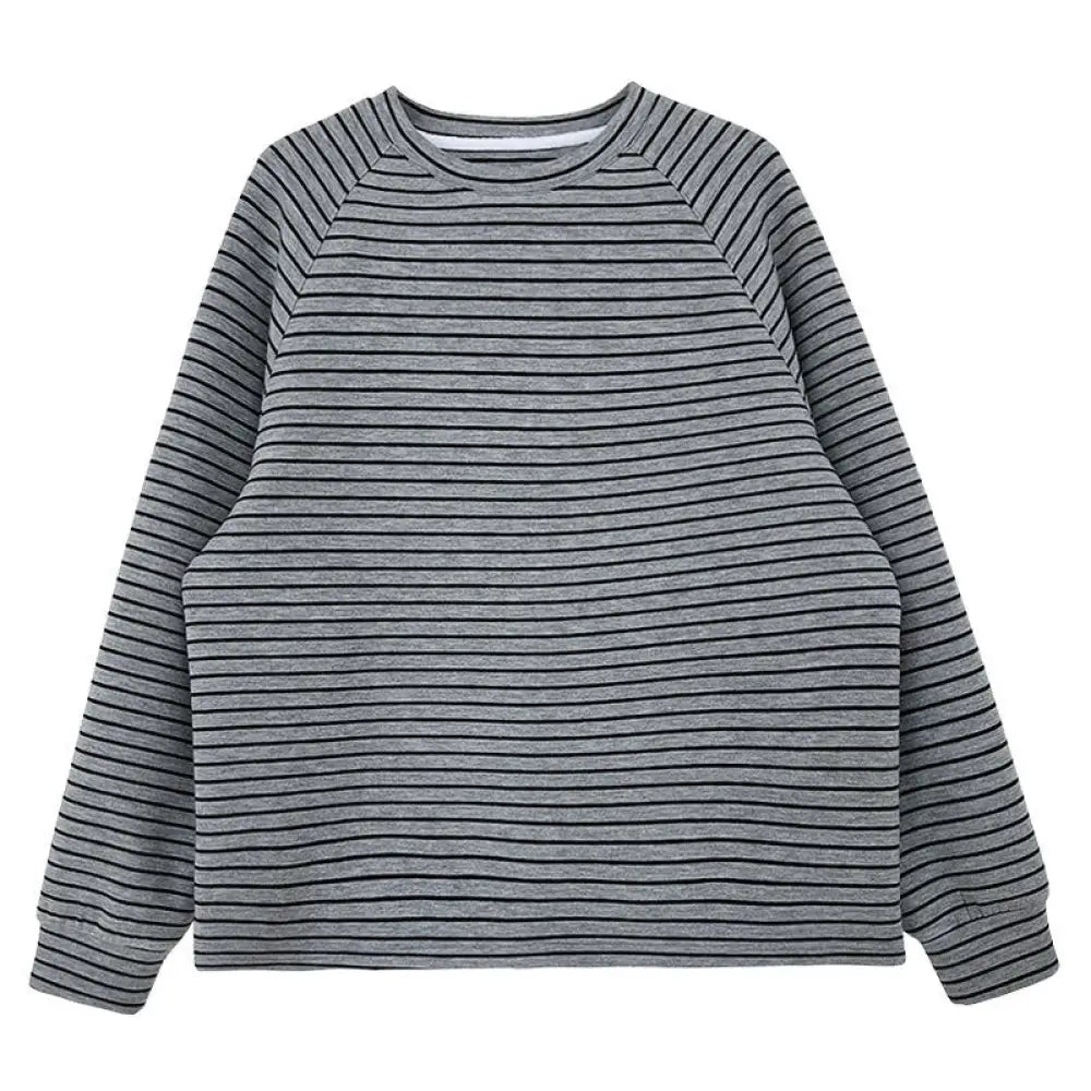 Striped Casual Sweatshirt – same ANTHEM | Dreamy Streetwear for Lovers & Soulmates