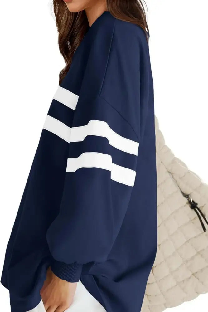 Striped Dropped Shoulder Sweatshirt – same ANTHEM | Dreamy Streetwear for Soulmates & Lovers