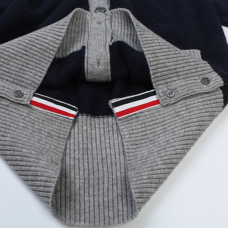 Striped Knit Cardigan – Korean French-Japanese Soulmate Streetwear | same ANTHEM.**