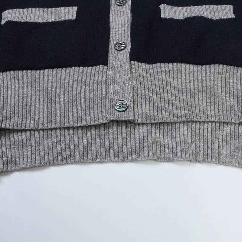 Striped Knit Cardigan – Korean French-Japanese Soulmate Streetwear | same ANTHEM.**