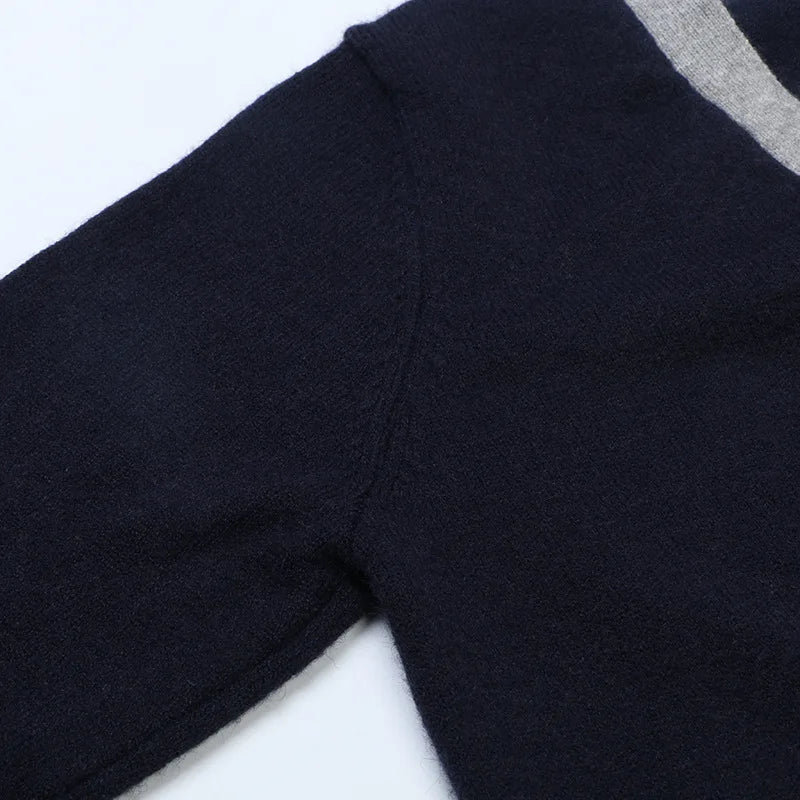Striped Knit Cardigan – Korean French-Japanese Soulmate Streetwear | same ANTHEM.**